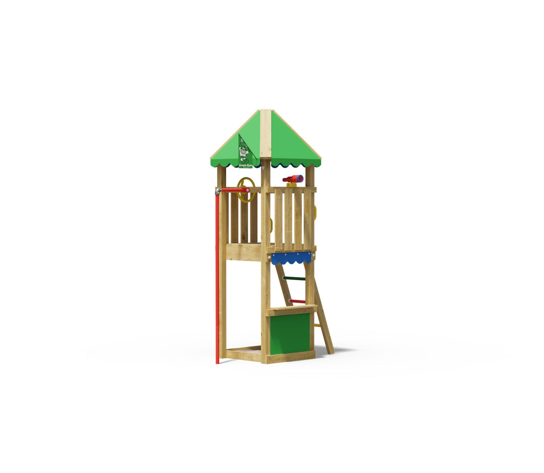 Jungle Cirque | Wooden climbing frame with fireman's pole