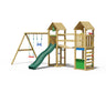 Jungle Haven | Wooden climbing frame with double swing