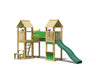 Jungle Spark | Wooden climbing frame with slide & market stall
