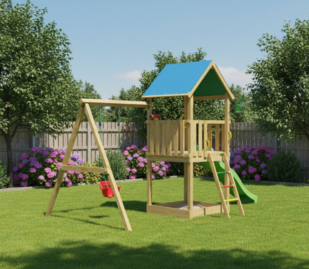 Jungle Tango Babyswing | Wooden climbing frame with swing