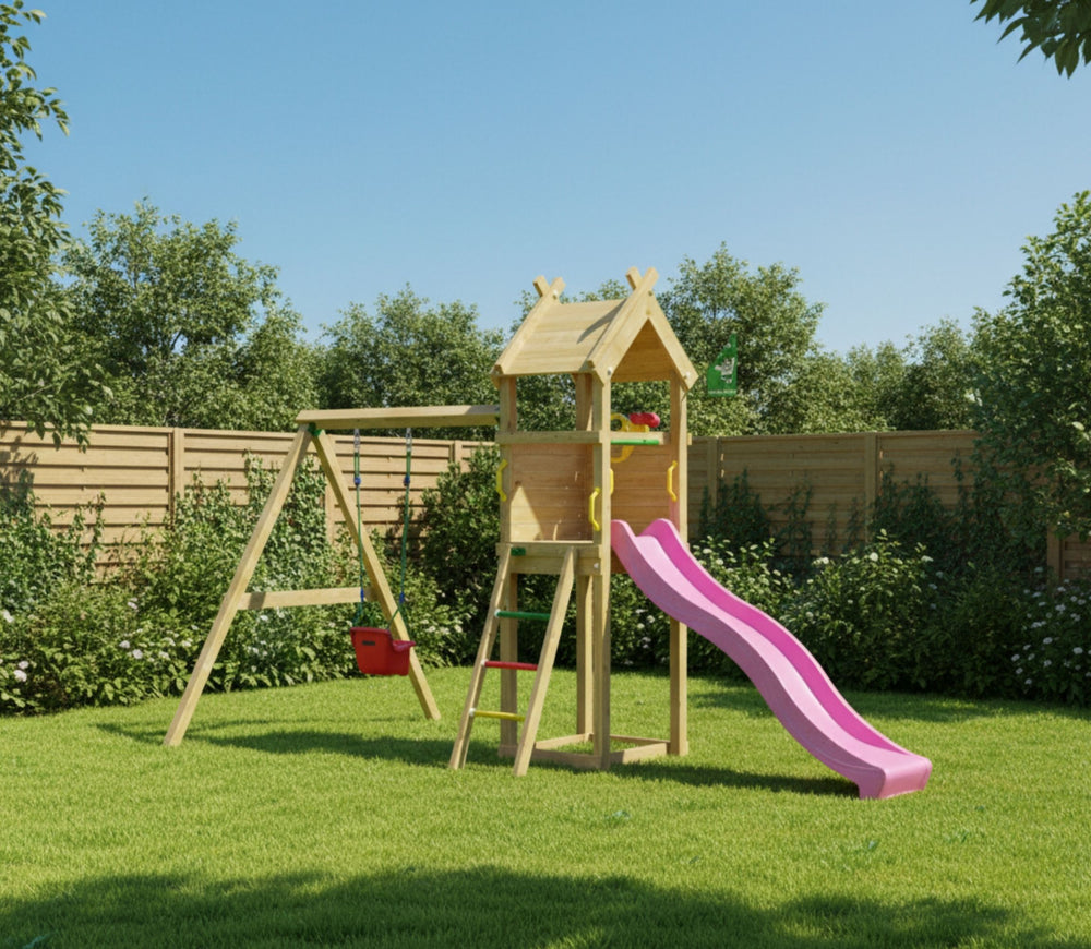 Jungle Tent | Tower playhouse with swing
