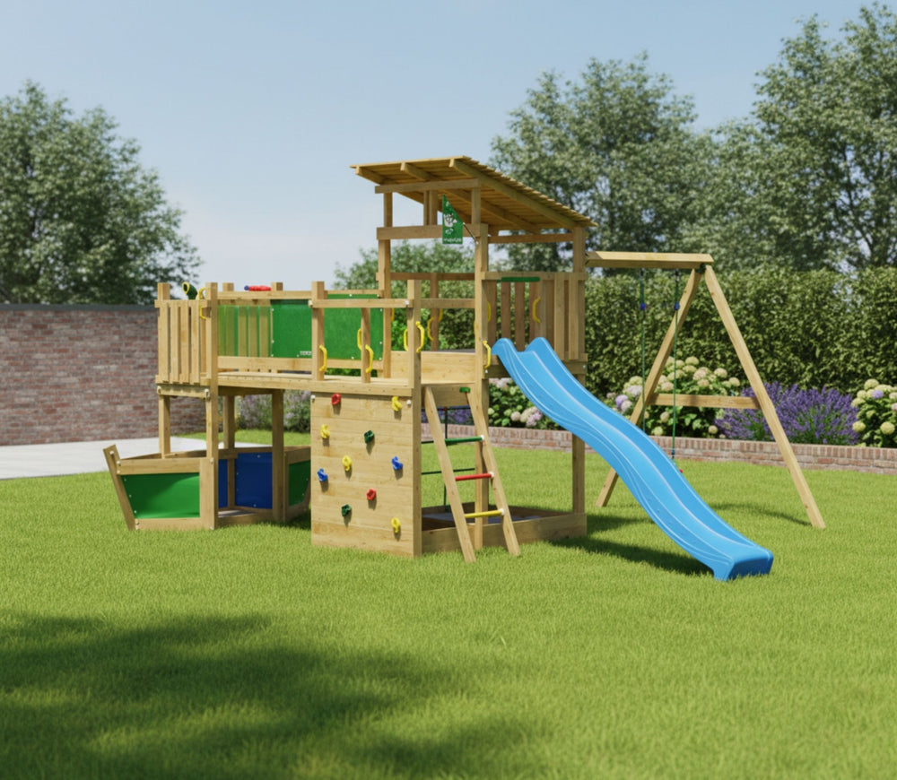 Jungle Marina | Tower playhouse with swing