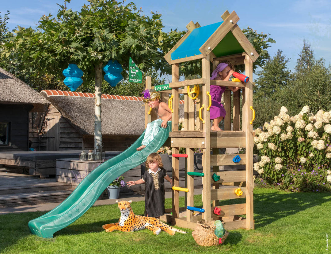 Jungle Nomad | Wooden climbing frame with slide