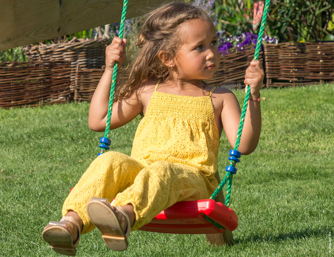 Jungle Hut | Wooden climbing frame with swing & climbing net