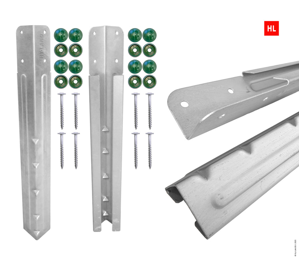 Raised post ground anchors (2x)
