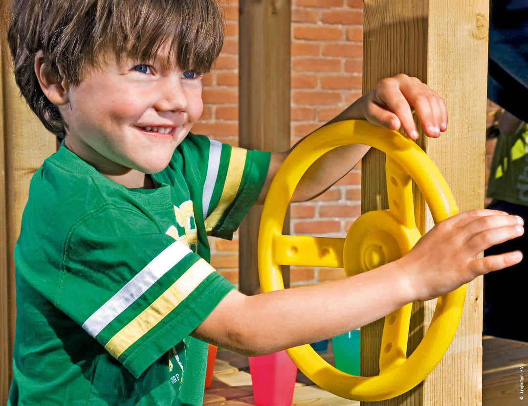 Jungle Cubby | Wooden climbing frame with slide & clatter bridge