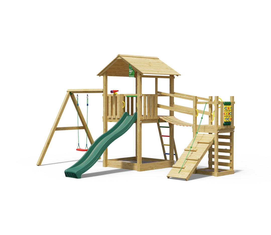 Jungle Summit | Wooden climbing frame with swing