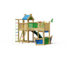 Jungle Warrior | Wooden climbing frame with slide & market stall