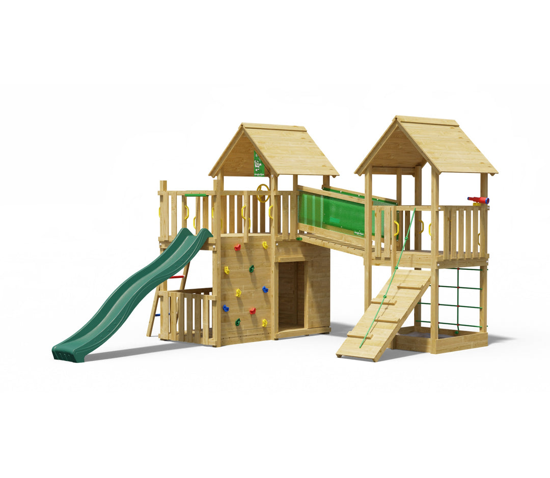 Jungle Horizon | Tower playhouse with slide & boardwalk